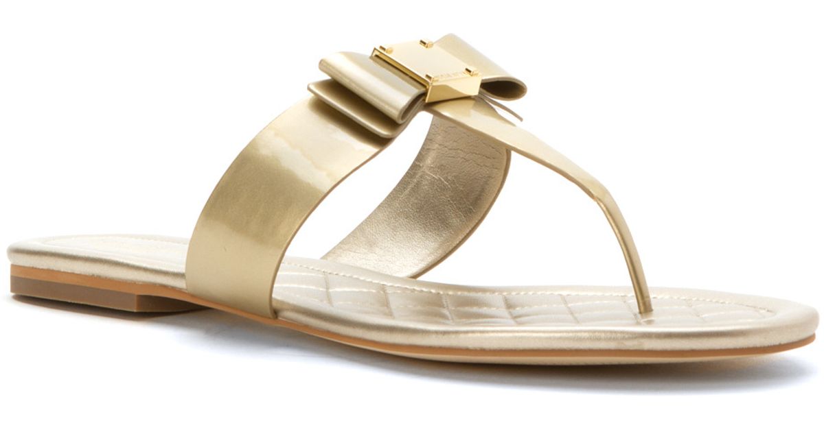Lyst Cole Haan Tali  Bow Sandal  in Metallic